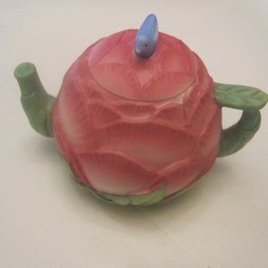 Avon Season's Treasures Miniature Teapot Collection"Peony".New Other.